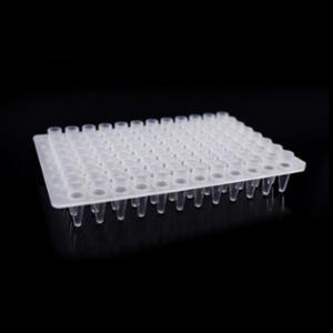 Wuxi Nest 0.2 mL 96 Well PCR Plate, No Skirt, Elevated Wells, Clear, H12 Notch, 5/bag, 25/pk, 100/cs 402201