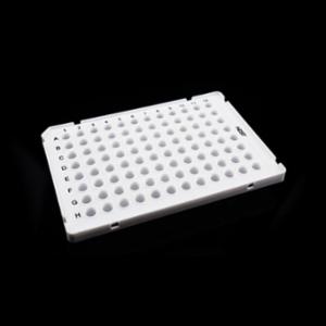 Wuxi Nest 40 μl?384?Well?PCR?Plates, Semi Skirt, Compatible with Roche Machine,?White?Frame,?A24 Notch,??White, Sterile,?10/pk, 50/cs 409033