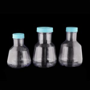 Wuxi Nest 3 Liter Wide-mouth Efficient Erlenmeyer Flask, PC, with Baffles, Seal Cap, with Baffles, PC Bottle, Sterile, 1/pk, 4/cs 786505